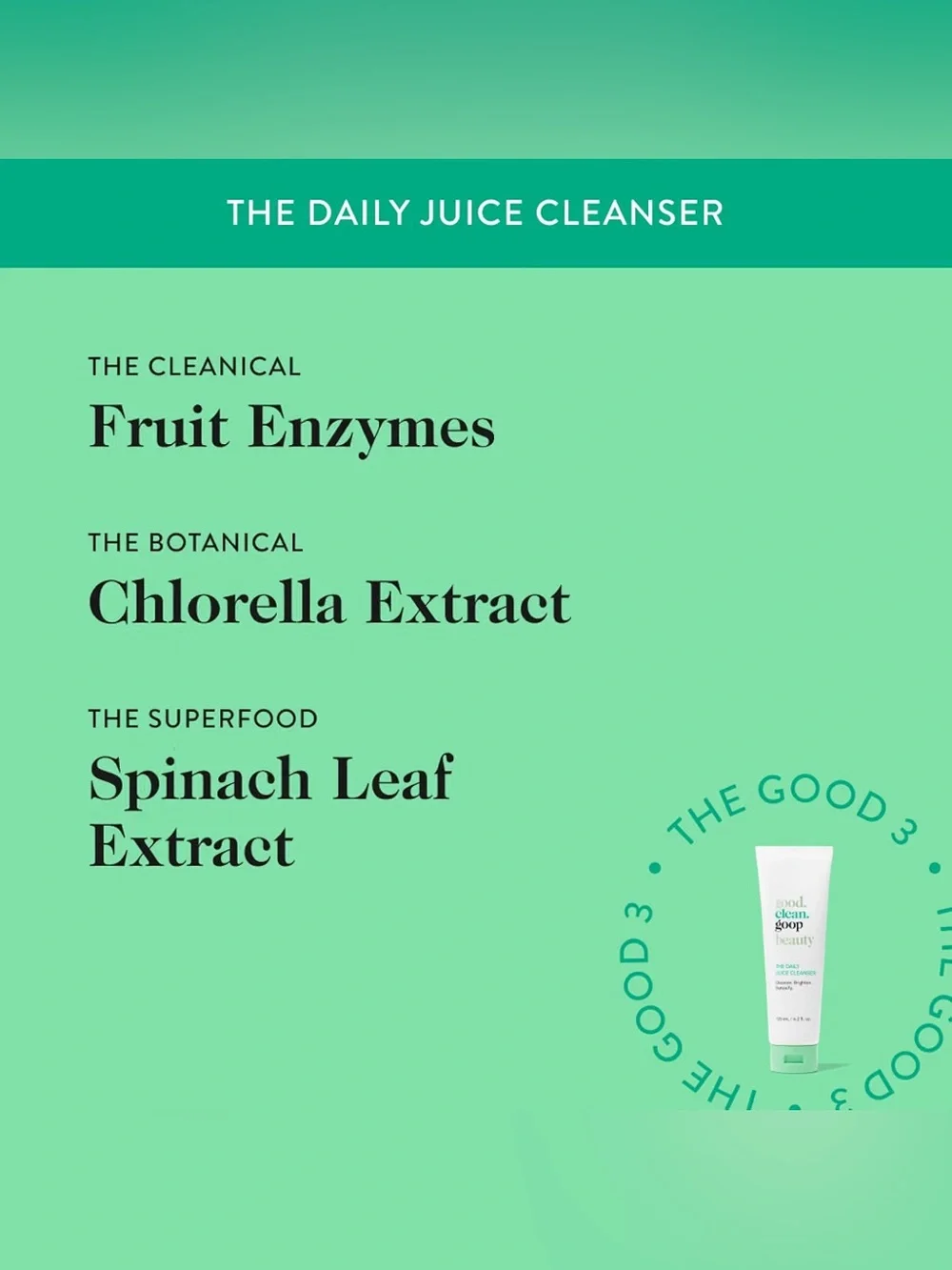 good. clean. goop beauty The Daily Juice Facial Cleanser 125mL *SEALED*